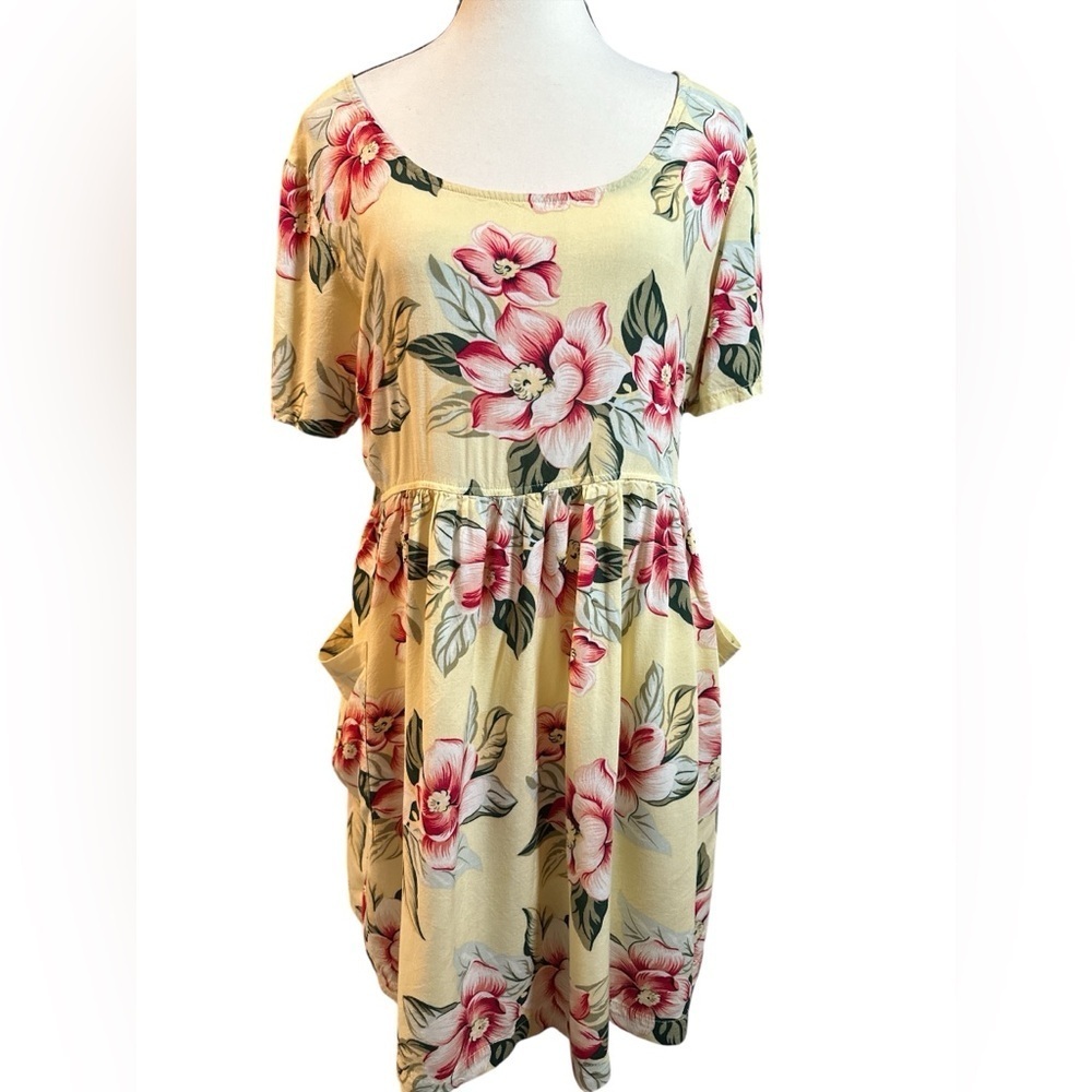 Moda International Floral Mini Dress - Yellow and Pink